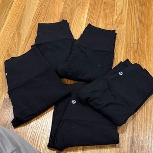 Lulu Lemon Black Leggings 5 Pair Bundle